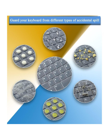 Funda de Teclado de Silicona MasiBloom para Logitech K120/MK120