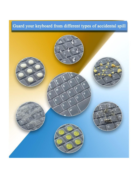 Funda de Teclado de Silicona MasiBloom para Logitech K120/MK120