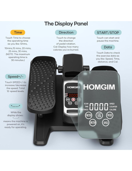 Máquina Elíptica de Escritorio HOMGIM HG-UD-2 Silenciosa 12 Niveles