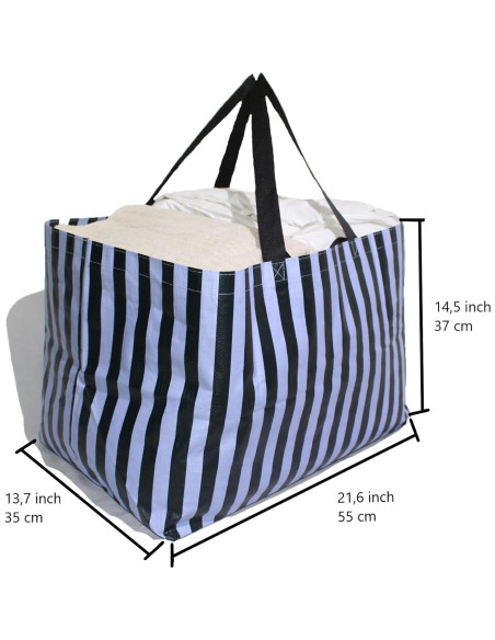 Bolsas de Compras Grandes Reutilizables 4 Pcs - PP Resistente Bolsas de Compras Grandes Reutilizables 4 Pcs - PP Resistente