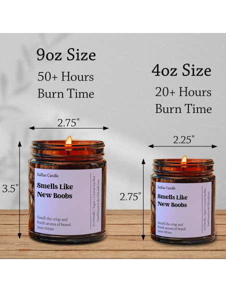 Vela de Cera de Soja Sallas 4oz y 9oz Ecológica Aromática