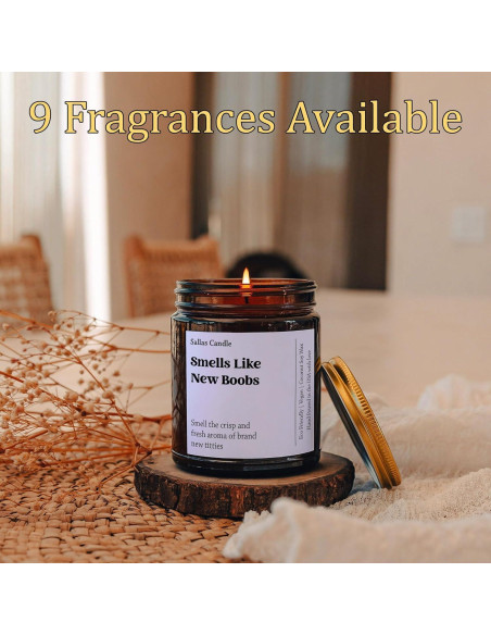 Vela de Cera de Soja Sallas 4oz y 9oz Ecológica Aromática