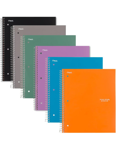 Cuaderno Espiral Five Star 1 Asignatura 100 Hojas Cuadriculado