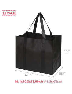 Bolsas de Compras Reutilizables DIOMMELL 12 Piezas 40.9x33x25.9cm 2