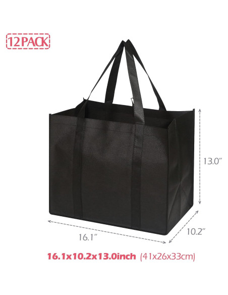 Bolsas de Compras Reutilizables DIOMMELL 12 Piezas 40.9x33x25.9cm
