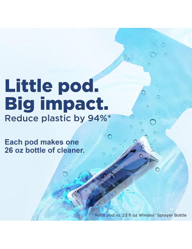 Limpiador de Vidrios Windex Dissolve Pods 768 ml - Kit Inicio