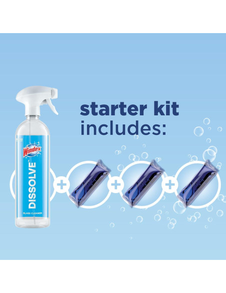 Limpiador de Vidrios Windex Dissolve Pods 768 ml - Kit Inicio