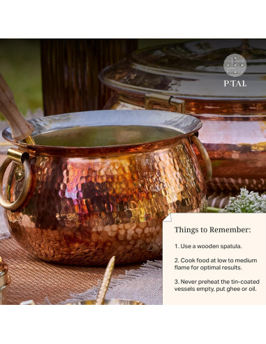 Olla Holandesa P-TAL de Cobre 3.5L Antiadherente 22.86cm