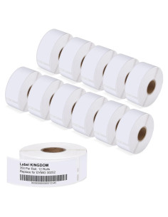 12 Rollos Etiquetas Térmicas Label KINGDOM 28x89mm para DYMO
