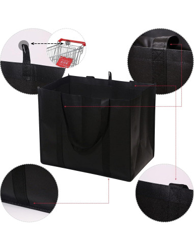 Bolsas de Compras Reutilizables DIOMMELL 12 Piezas 40.9x33x25.9cm