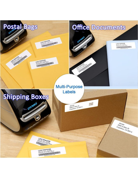 12 Rollos Etiquetas Térmicas Label KINGDOM 28x89mm para DYMO