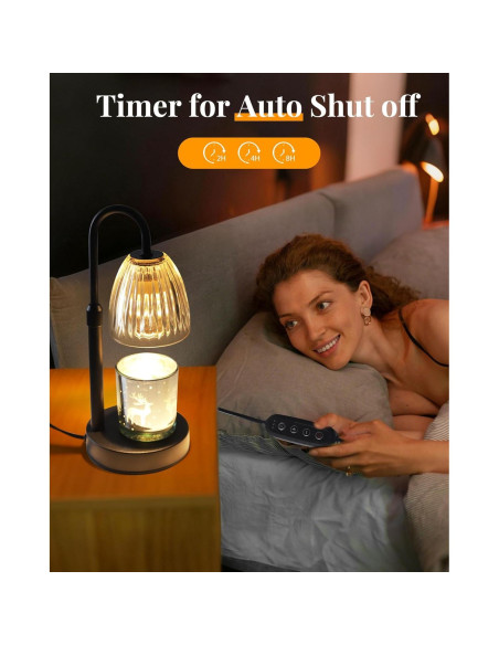 Lámpara Calentadora de Velas Linstaine Regulable con Temporizador