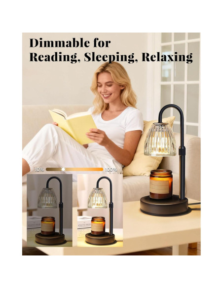 Lámpara Calentadora de Velas Linstaine Regulable con Temporizador