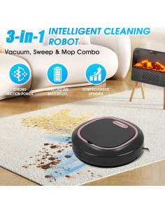 Robot Aspirador y Mopa Genérico M8025 2000Pa 60Min Negro 2