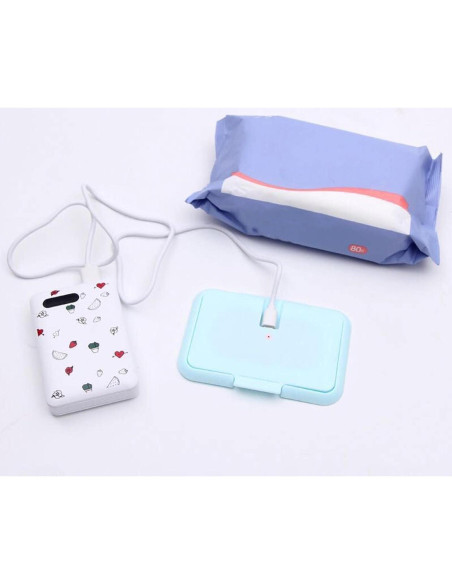 Calentador de Toallitas Húmedas para Bebés Hilitand Azul Claro