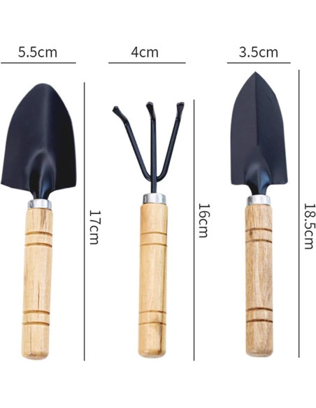Juego de Herramientas de Jardín Mini 3 Piezas Snadulor