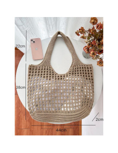Bolsa de Playa Plegable ENBEI para Mujeres Ecológica 38x58cm 2
