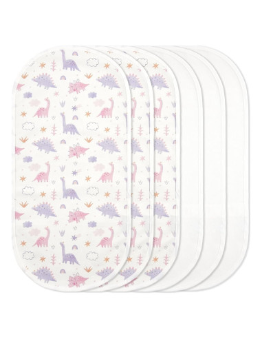 Protectores de Cambiador TILLYOU 100% Algodón Reutilizables 6 Pzs