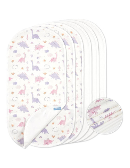 Protectores de Cambiador TILLYOU 100% Algodón Reutilizables 6 Pzs