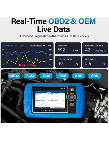 Escáner OBD2 BLCKTEC 460T Diagnóstico Automotriz Completo
