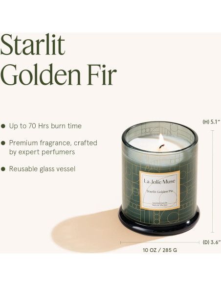 Vela de Soja Natural LA JOLIE MUSE Cedro y Ciprés 285g