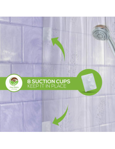 Funda de Ducha PEVA Transparente 178x183 cm Vida Saludable 2