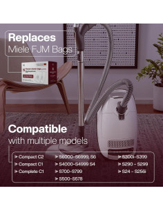 16 Bolsas de Aspiradora FJM 1E + 8 Filtros para Miele 2
