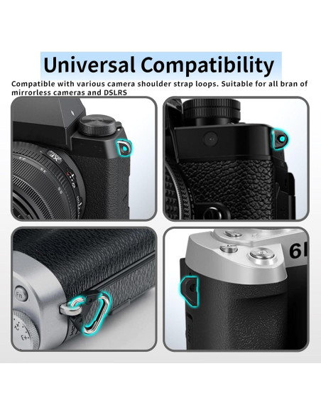 Correa de Cámara Universal KONXISA 100 cm Nylon Gris