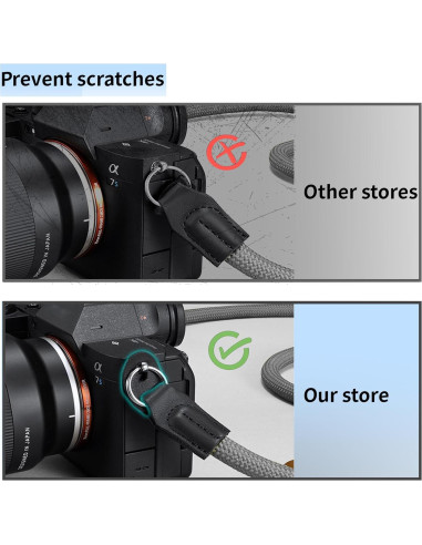 Correa de Cámara Universal KONXISA 100 cm Nylon Gris