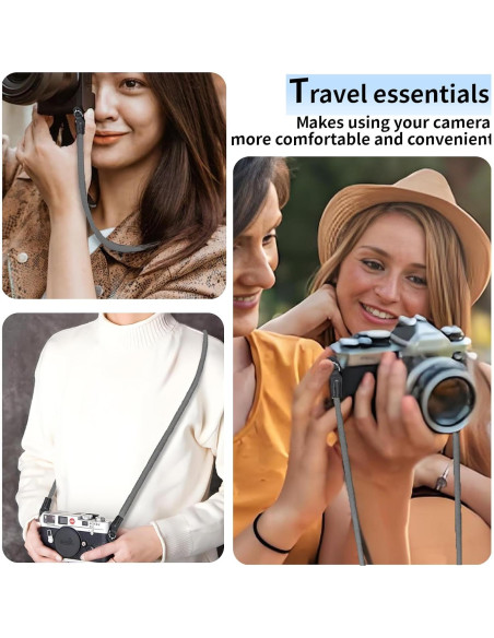 Correa de Cámara Universal KONXISA 100 cm Nylon Gris