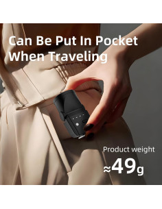 Mini Flash Speedlite Desiontal GN8 6200K para Cámara - Negro 2