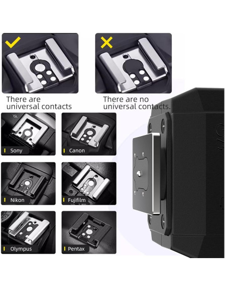 Mini Flash Speedlite Desiontal GN8 6200K para Cámara - Negro