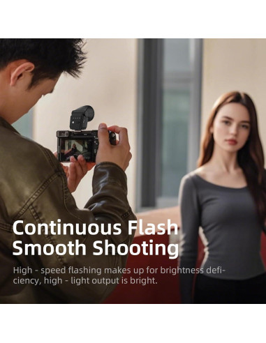 Mini Flash Speedlite Desiontal GN8 6200K para Cámara - Negro