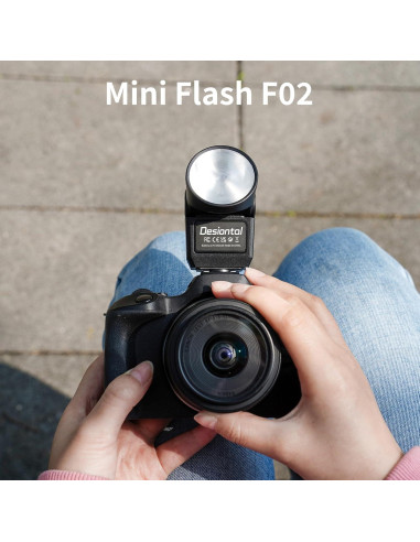 Mini Flash Speedlite Desiontal GN8 6200K para Cámara - Negro