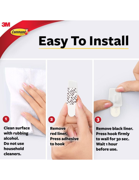 Ganchos Micro Command Blanco 3 Unidades 0.23 kg Colgantes