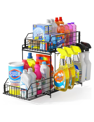 Organizador Bajo Fregadero SUEH DESIGN 2 Niveles Metal Negro