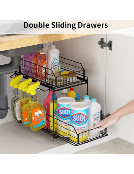 Organizador Bajo Fregadero SUEH DESIGN 2 Niveles Metal Negro