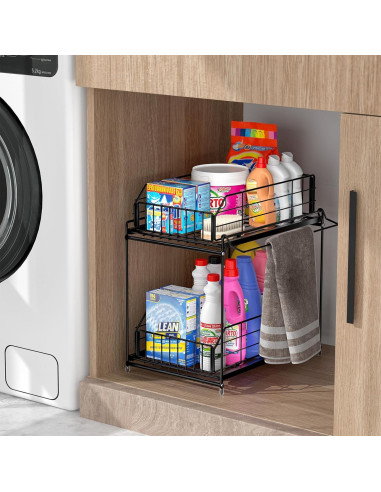 Organizador Bajo Fregadero SUEH DESIGN 2 Niveles Metal Negro