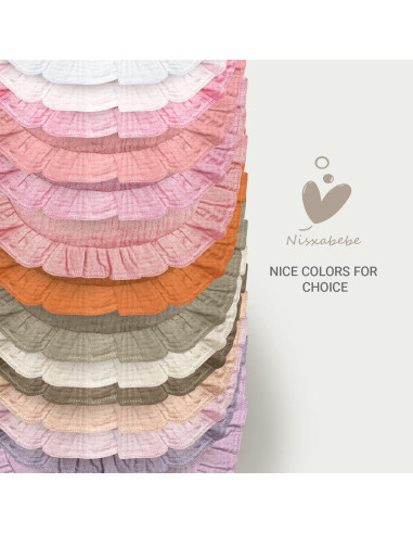 Baberos de Muselina para Bebé NISXABEBE 6 Pcs Algodón Suave