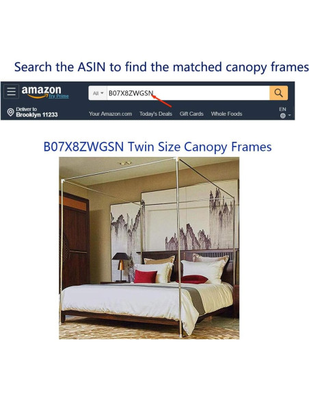 Cortina de Cama con Dosel Mengersi Individual Negro 99x198 cm