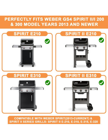 Válvula de Control de Quemador Principal PETKAO para Weber Spirit II