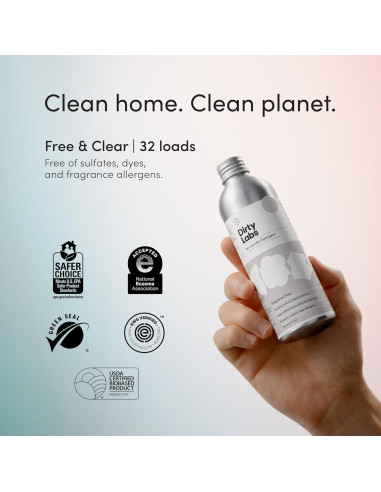 Detergente Líquido Bio Dirty Labs 255 ml Sin Fragancia Ecológico