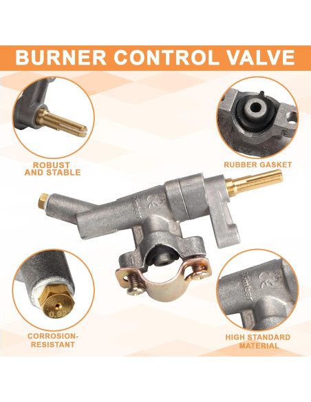 Válvula de Control de Quemador Principal PETKAO para Weber Spirit II