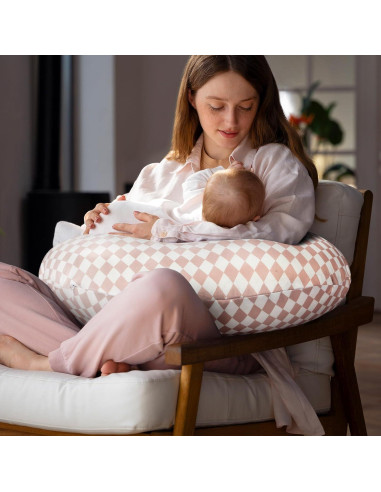 FEBSNOW 2 Fundas de Almohada de Lactancia Algodón 57x46cm