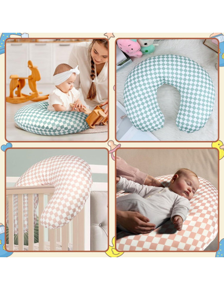 FEBSNOW 2 Fundas de Almohada de Lactancia Algodón 57x46cm