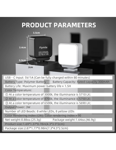 Luz de Relleno Magnética Pocket 3 - Shenzhen Heyi, 6500K