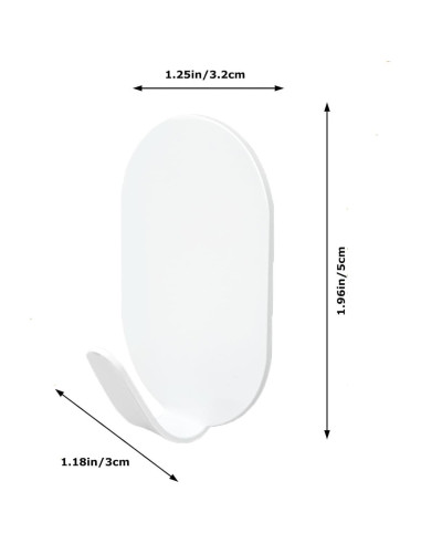 Gancho Autoadhesivo XJYWSH 6 Piezas Acero Inoxidable Blanco