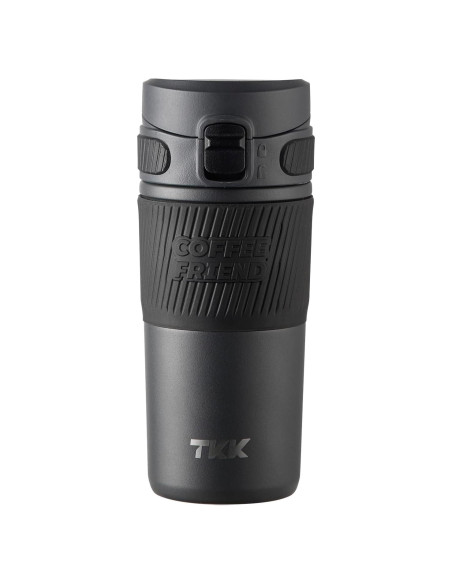 Taza de Viaje TKK 15 oz Acero Inoxidable Aislada Gris