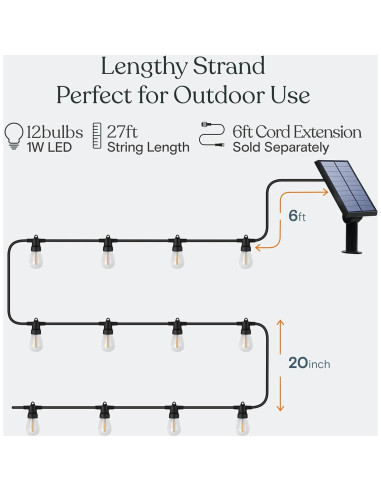 Luces de Cadena LED Solar Brightech Ambience Pro 8.23m 1W