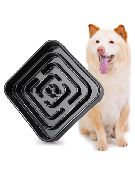 Cuenco de Alimentación Lenta para Perros LLUAII Negro 24 cm